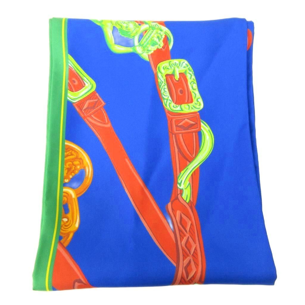 Hermes Ceremonial Bridle Brides de Gala Maxi Twill Scarf All Over Pattern Silk — view 2