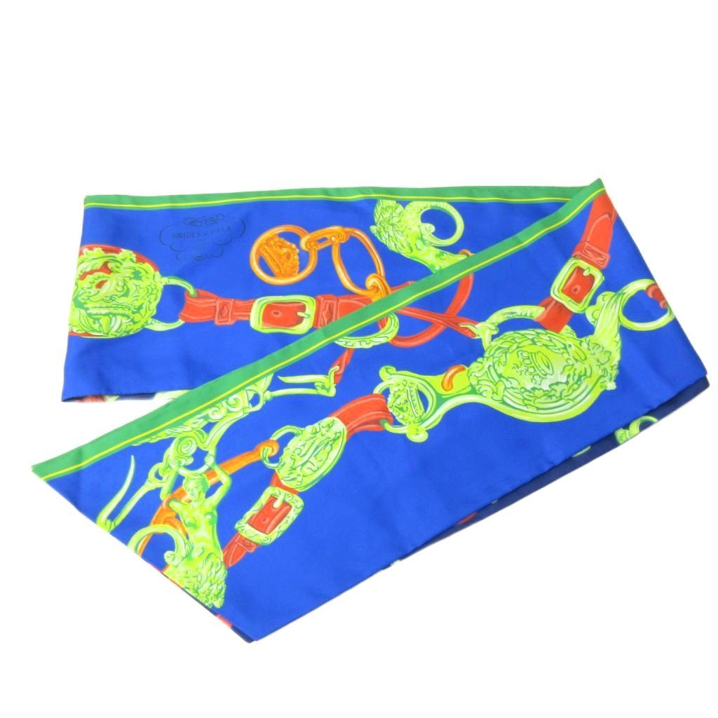 Hermes Ceremonial Bridle Brides de Gala Maxi Twill Scarf All Over Pattern Silk