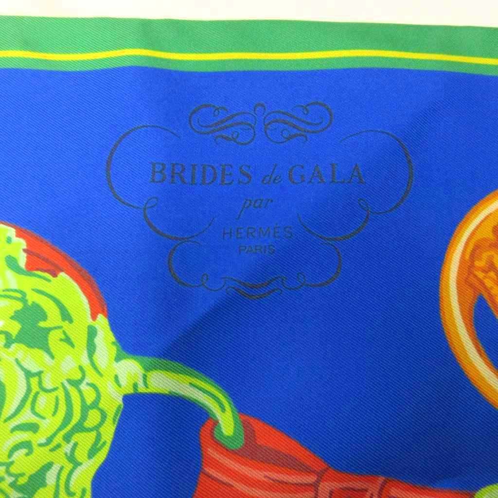 Hermes Ceremonial Bridle Brides de Gala Maxi Twill Scarf All Over Pattern Silk — view 7