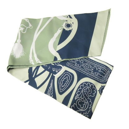 Hermes Amazon Festival Des Amazones Maxi Twill Scarf Allover Pattern Silk Green