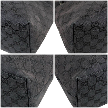 Gucci GG Canvas Shoulder Bag Hobo Black — view 5