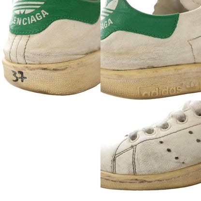 Balenciaga Adidas Stan Smith Sneakers White Green Perforated — view 9