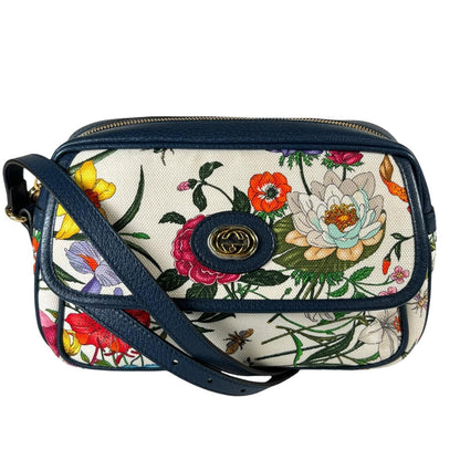 Gucci GG Floral Shoulder Bag Canvas Multicolor