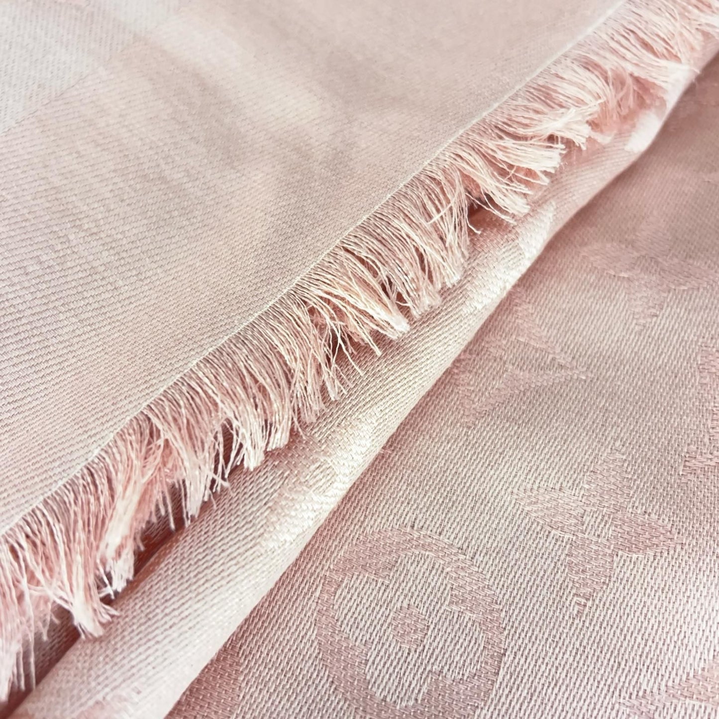 Louis Vuitton Monogram Shine Shawl Silk Wool Pink Scarf — view 3