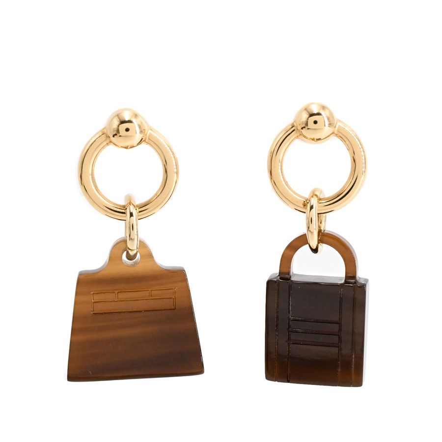 Hermes Earrings Amulet Maroquinnier