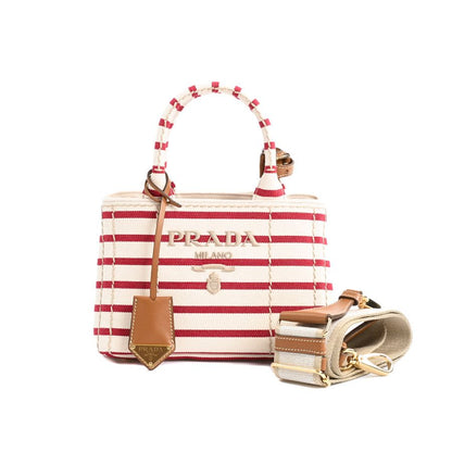 Prada Shoulder Bag Jardinier Cotton Canvas