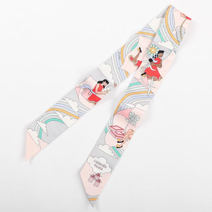 Hermes Scarf Twilly Scarves Pink — view 2