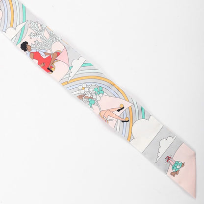 Hermes Scarf Twilly Scarves Pink — view 3