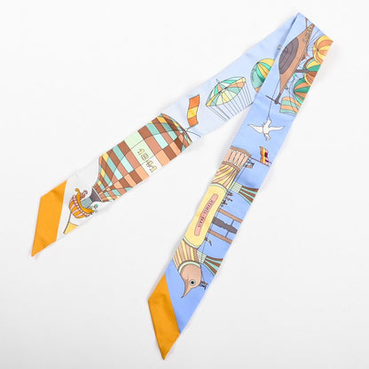 Hermes Scarf Twilly Scarves Blue — view 2