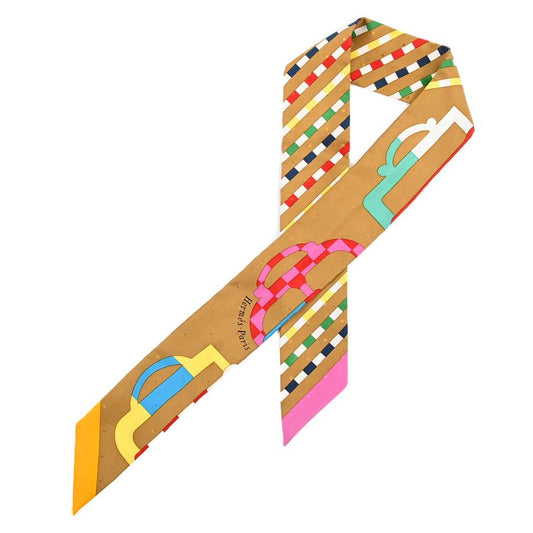 Hermes Scarf Twilly Scarves Brown