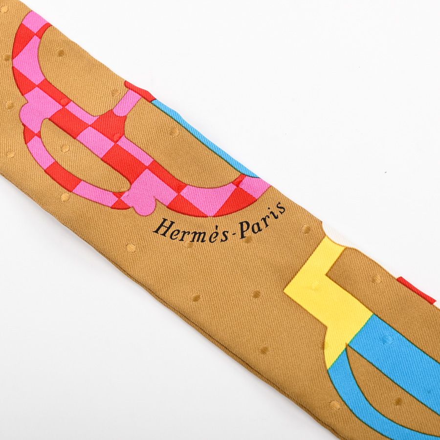 Hermes Scarf Twilly Scarves Brown — view 4