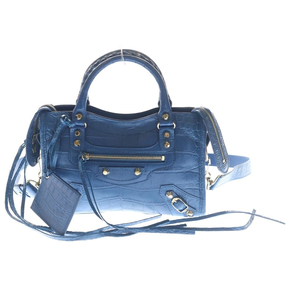 Balenciaga Classic Mini City Shoulder Bag Blue