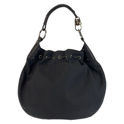 Gucci Black Nylon Leather Hobo Shoulder Bag — view 2