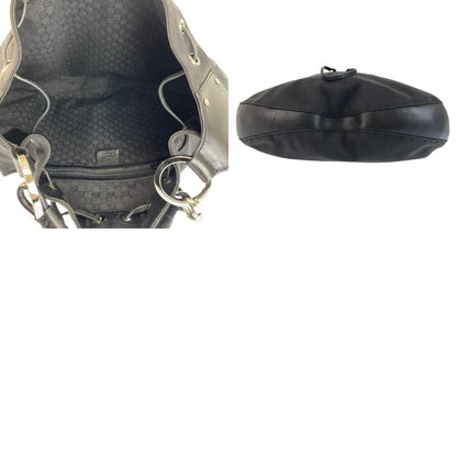 Gucci Black Nylon Leather Hobo Shoulder Bag — view 9