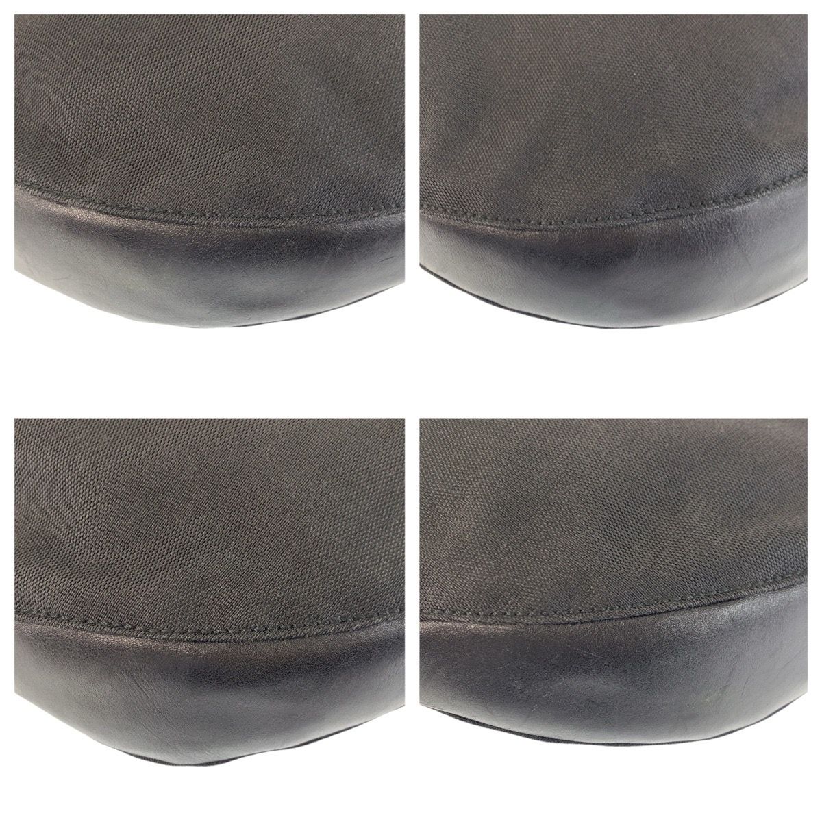 Gucci Black Nylon Leather Hobo Shoulder Bag — view 4