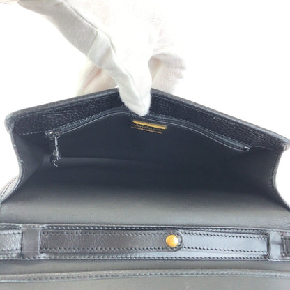 Dior Vintage Black Leather Shoulder Bag Pochette — view 8
