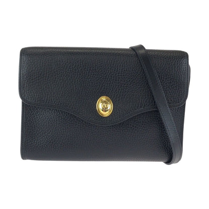 Dior Vintage Black Leather Shoulder Bag Pochette