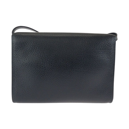 Dior Vintage Black Leather Shoulder Bag Pochette — view 2