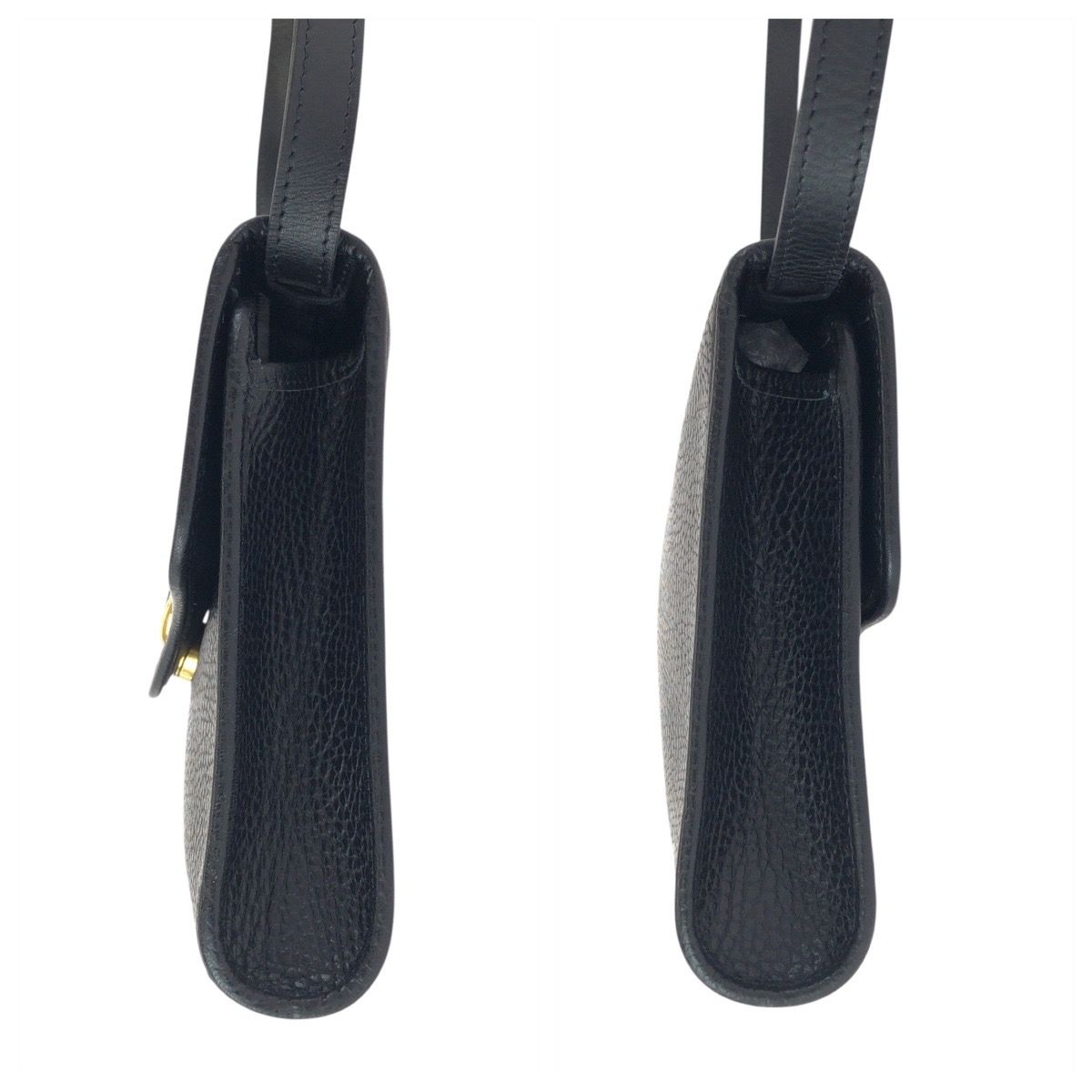 Dior Vintage Black Leather Shoulder Bag Pochette — view 7