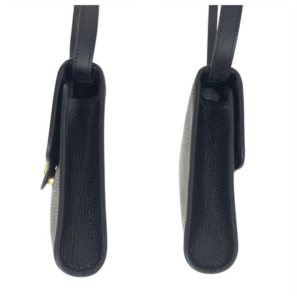 Dior Vintage Black Leather Shoulder Bag Pochette — view 7