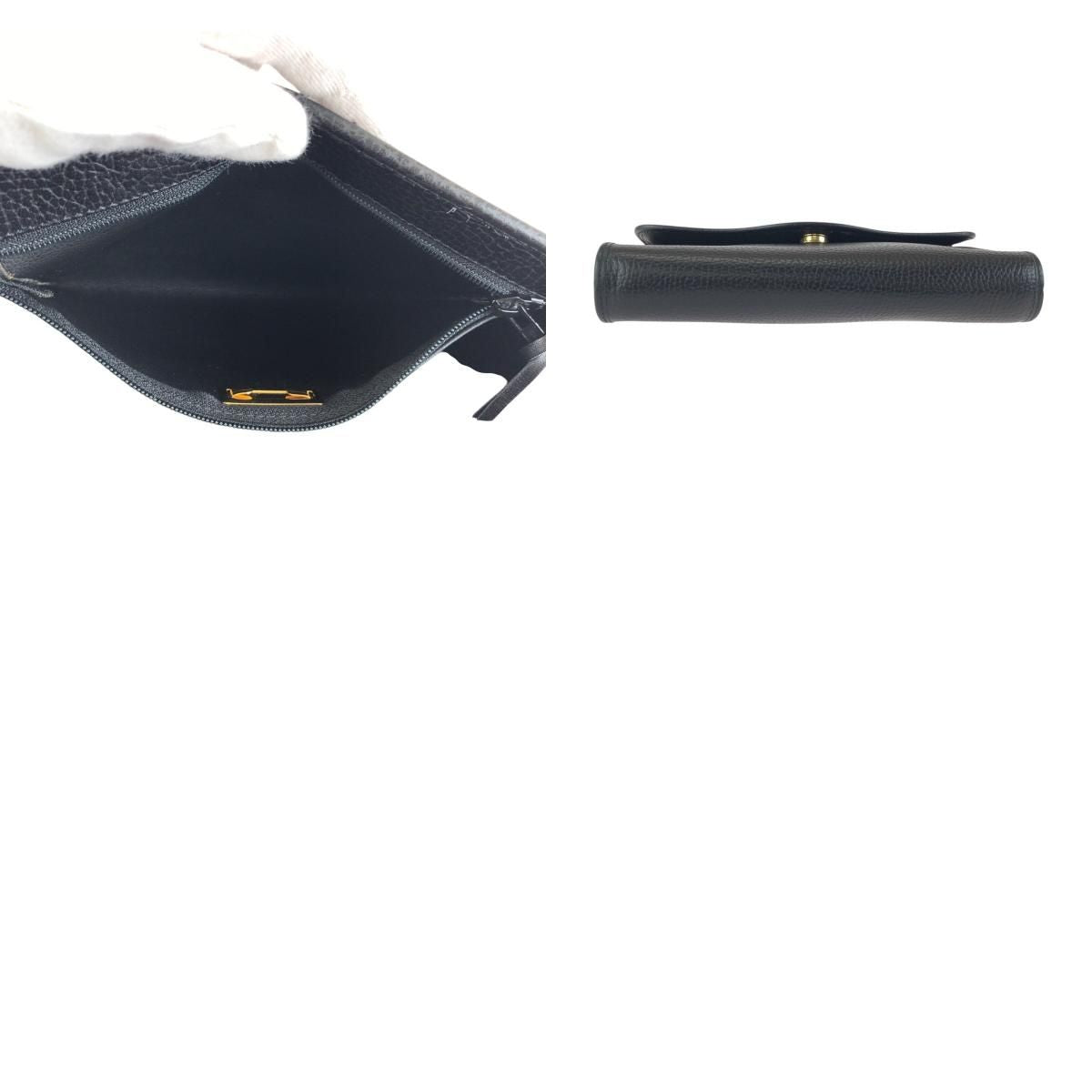 Dior Vintage Black Leather Shoulder Bag Pochette — view 9