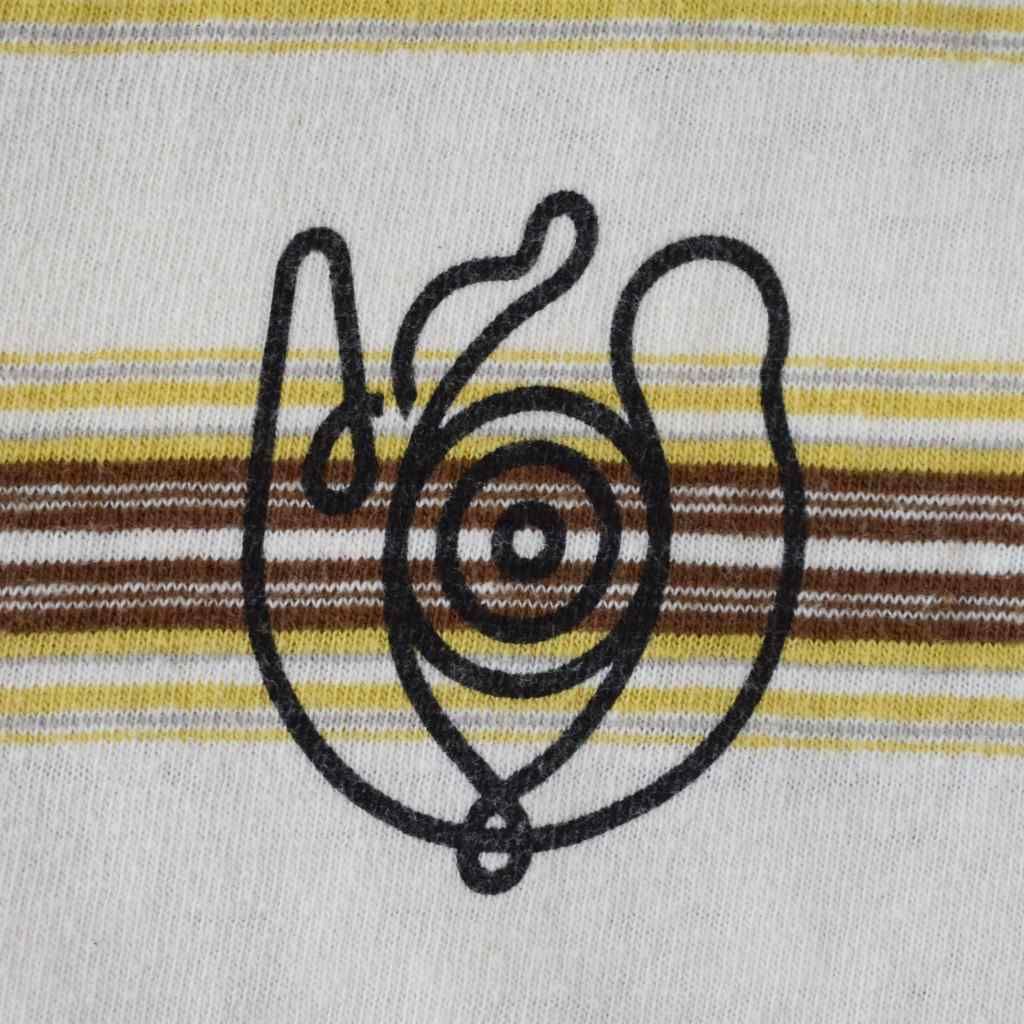 Loewe Eln Stripe Asymmetric T-Shirt Short Sleeve Striped Pattern Logo Back — view 6