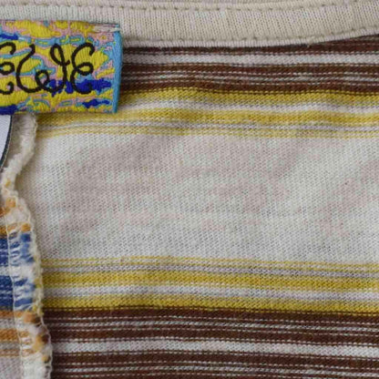 Loewe Eln Stripe Asymmetric T-Shirt Short Sleeve Striped Pattern Logo Back — view 4