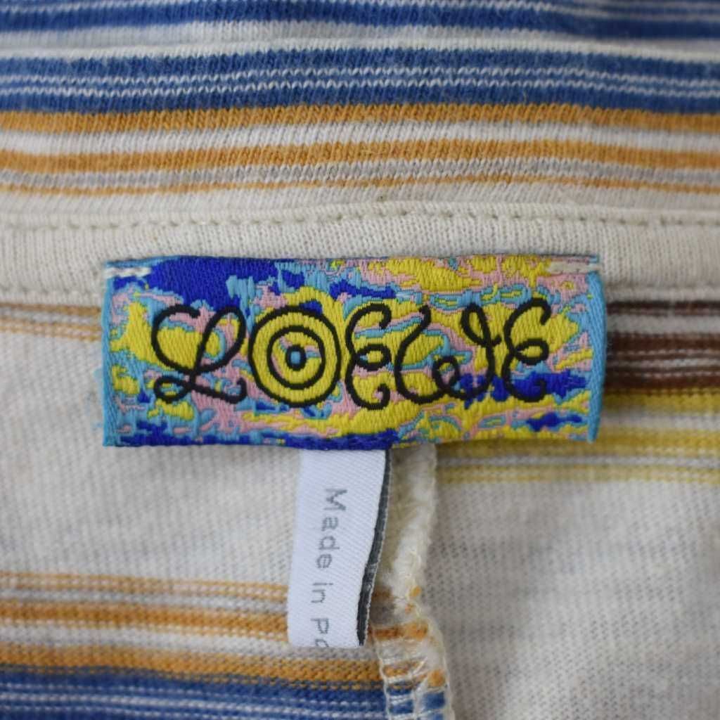 Loewe Eln Stripe Asymmetric T-Shirt Short Sleeve Striped Pattern Logo Back — view 3