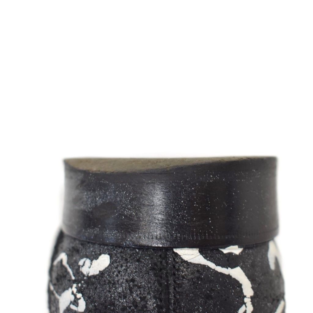 Dolce & Gabbana Derby Shoes Dress Leather Painted Pointed Toe 8.5 Black White — view 5