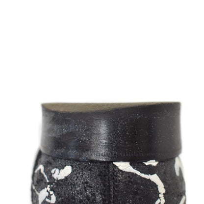 Dolce & Gabbana Derby Shoes Dress Leather Painted Pointed Toe 8.5 Black White — view 5