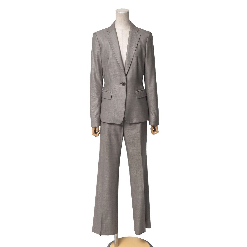 Max Mara Pants Suit 38 36 Tailored Leather Single Jacket Trousers