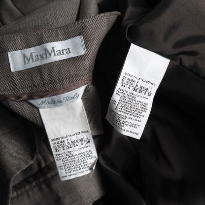 Max Mara Pants Suit 38 36 Tailored Leather Single Jacket Trousers — view 9
