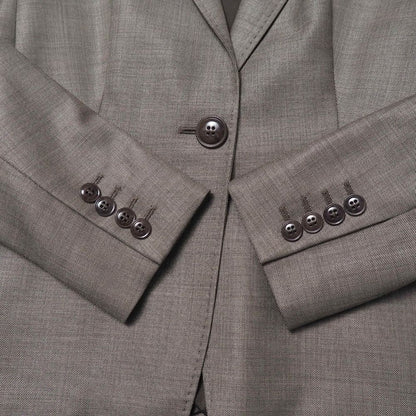 Max Mara Pants Suit 38 36 Tailored Leather Single Jacket Trousers — view 4