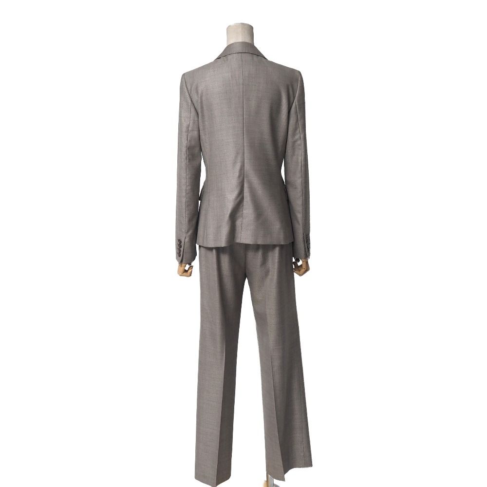 Max Mara Pants Suit 38 36 Tailored Leather Single Jacket Trousers — view 3