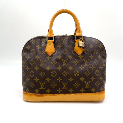 Louis Vuitton Alma PM Monogram Leather Brown Light Handbag Gold