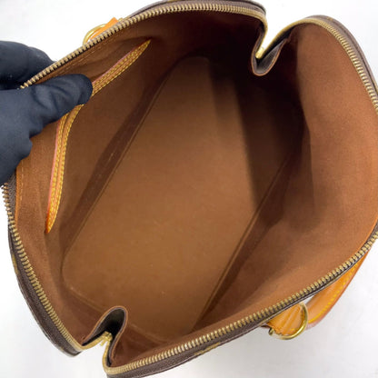 Louis Vuitton Alma PM Monogram Leather Brown Light Handbag Gold — view 3