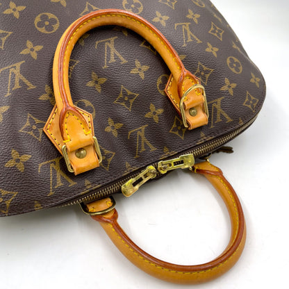 Louis Vuitton Alma PM Monogram Leather Brown Light Handbag Gold — view 8
