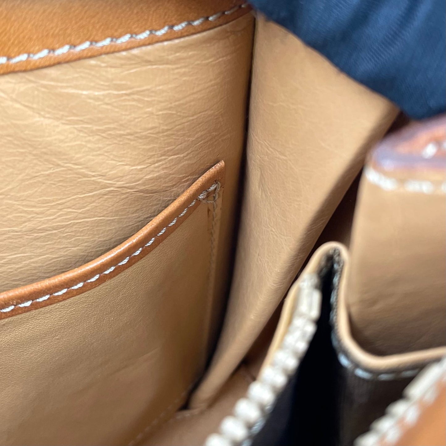 Celine Macadam Pattern Turnlock 2-Way Shoulder Leather Brown Handbag Gold — view 9