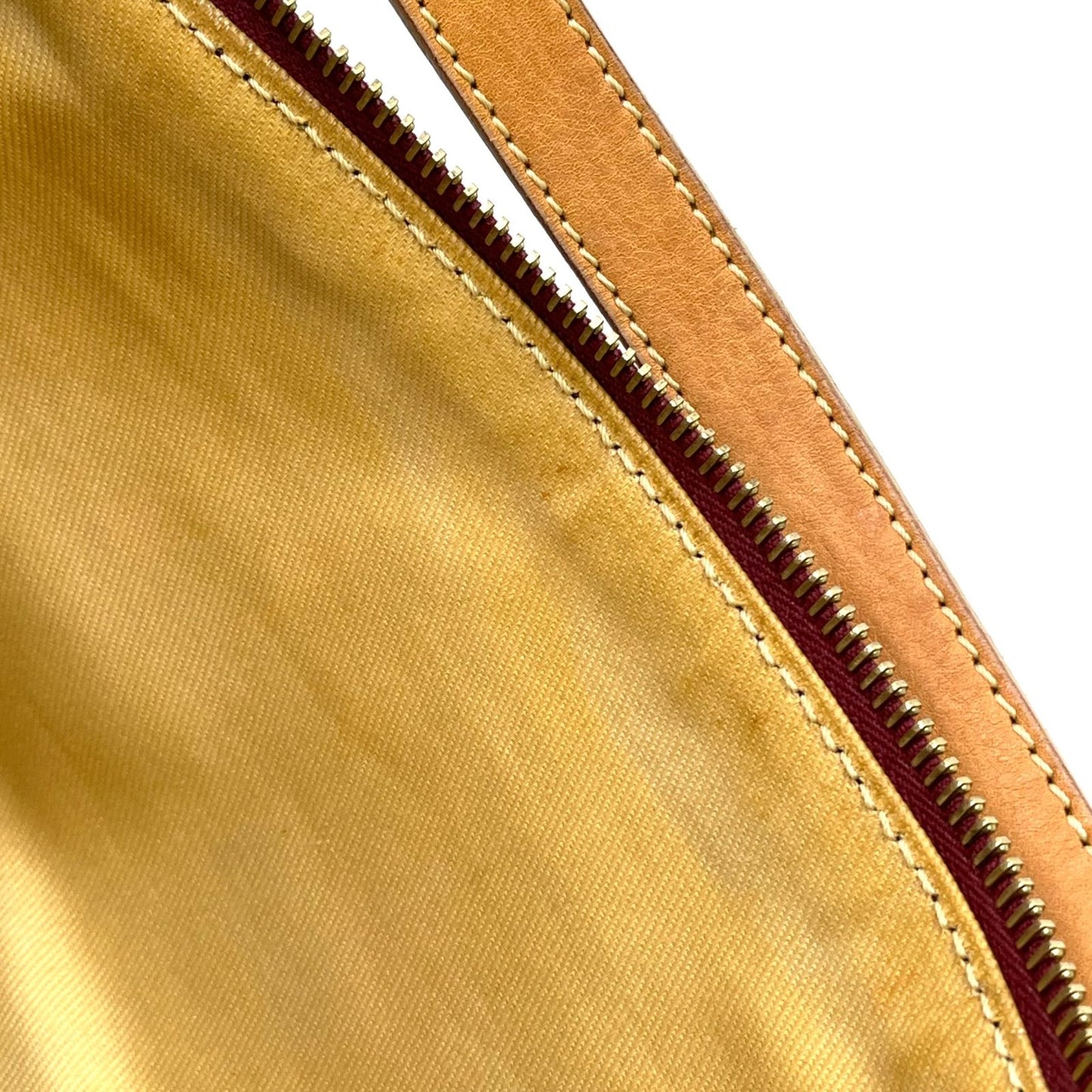 Celine C Macadam Leather Canvas Red Handbag Gold — view 8