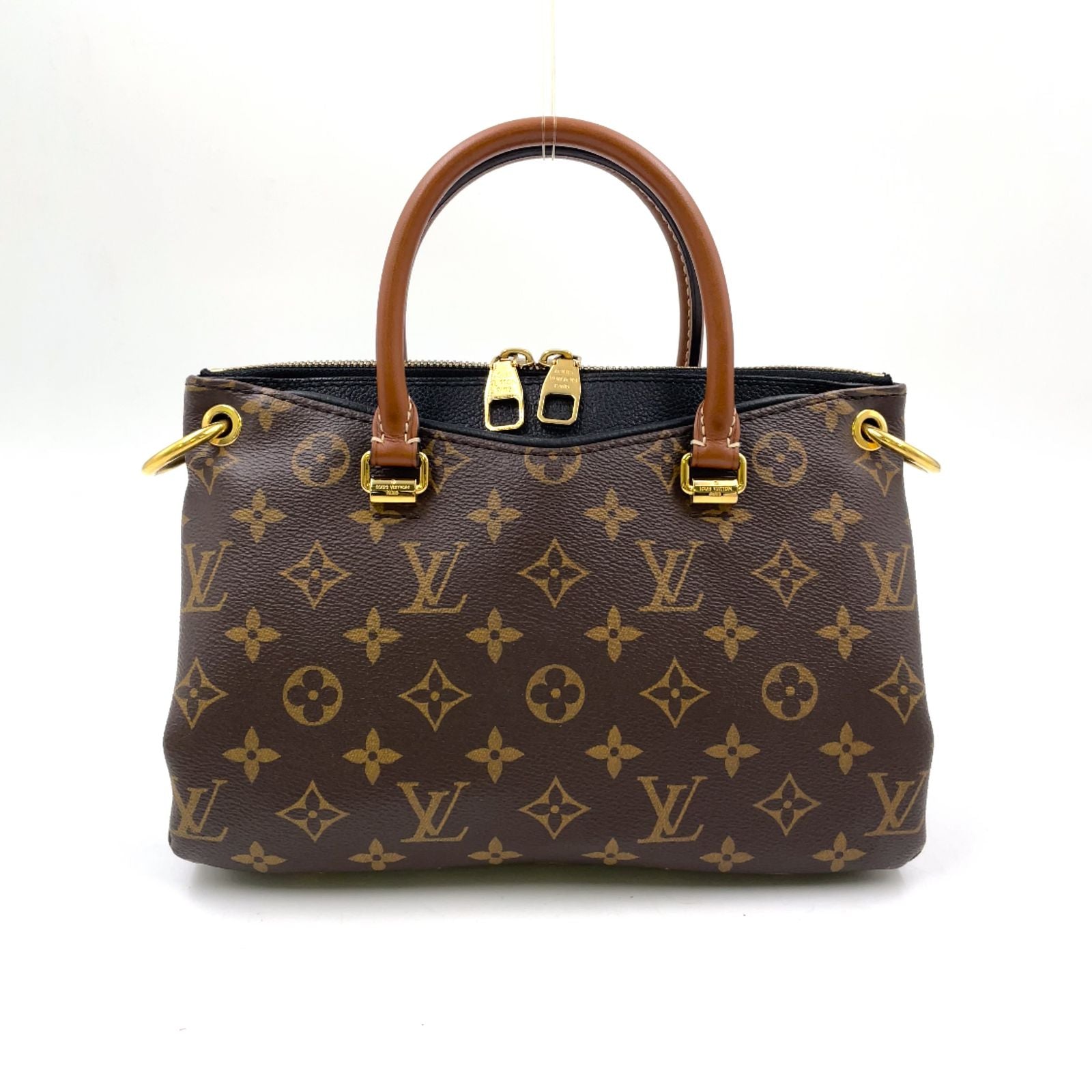 Louis Vuitton Pallas BB Noir Monogram Leather Brown Black Handbag