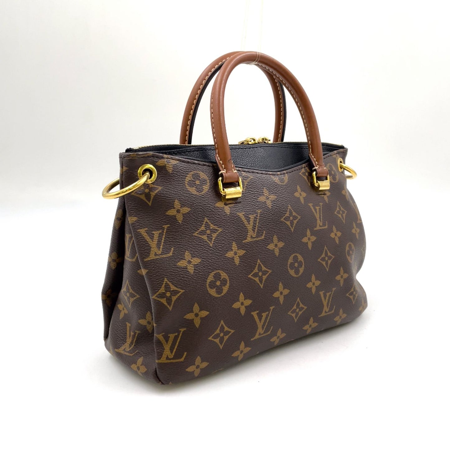 Louis Vuitton Pallas BB Noir Monogram Leather Brown Black Handbag — view 2