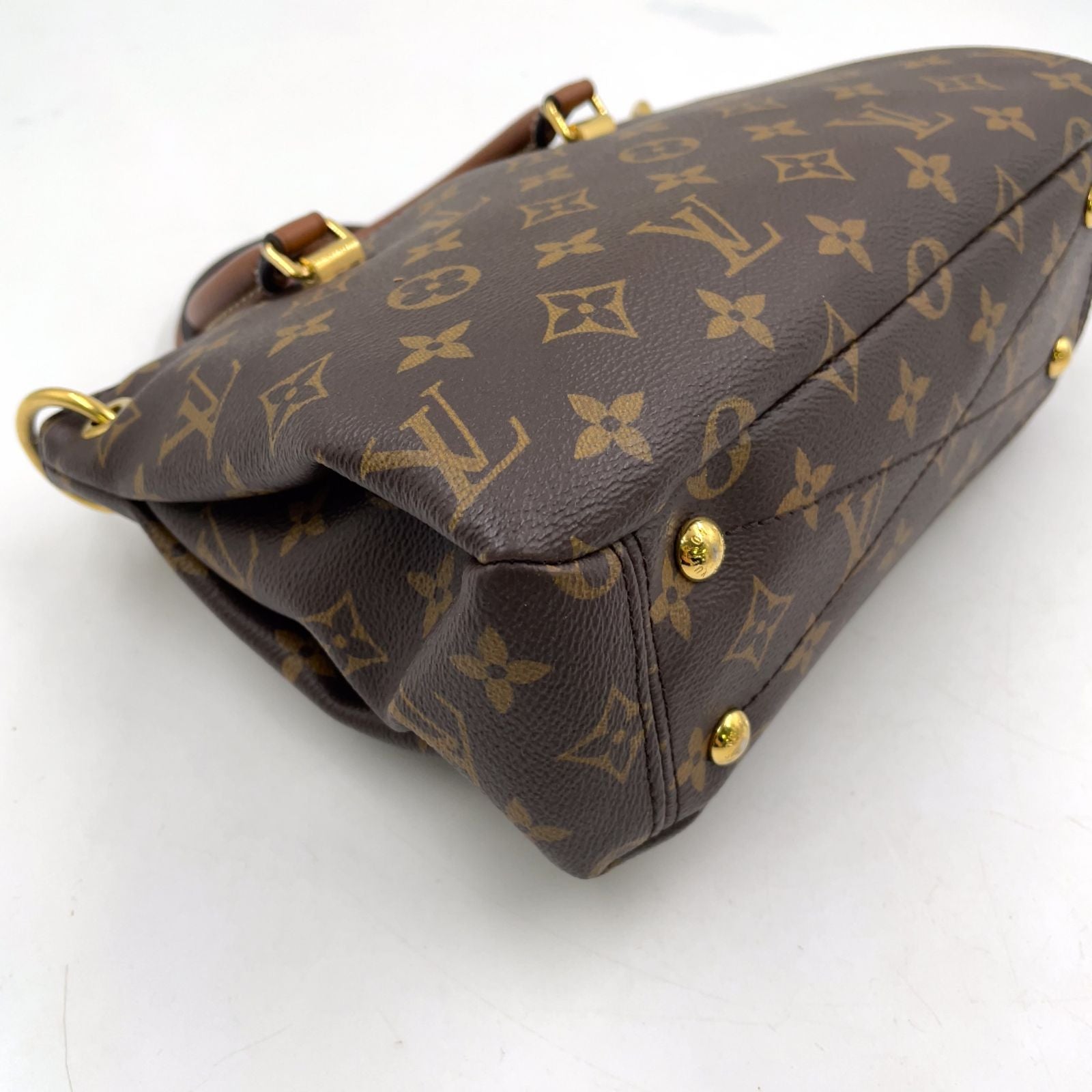 Louis Vuitton Pallas BB Noir Monogram Leather Brown Black Handbag — view 8