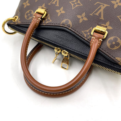 Louis Vuitton Pallas BB Noir Monogram Leather Brown Black Handbag — view 5