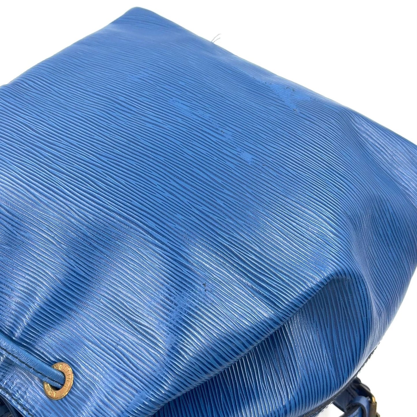 Louis Vuitton Petit Noe Epi Toledo Blue Leather Shoulder Bag Gold — view 5