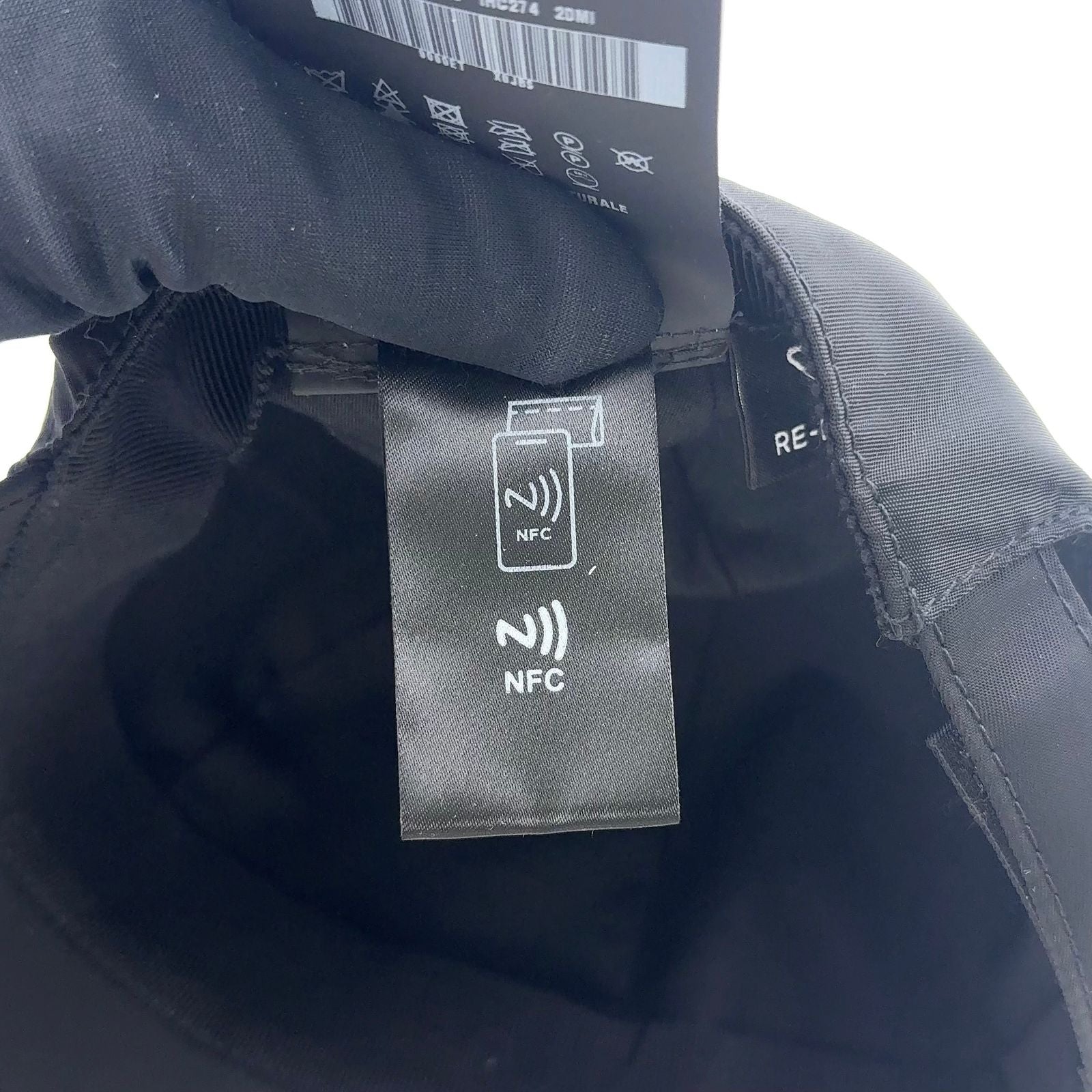 Prada Triangle Logo Nylon Black Hat — view 5