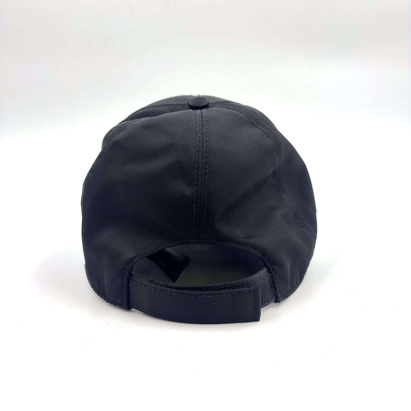Prada Triangle Logo Nylon Black Hat — view 7