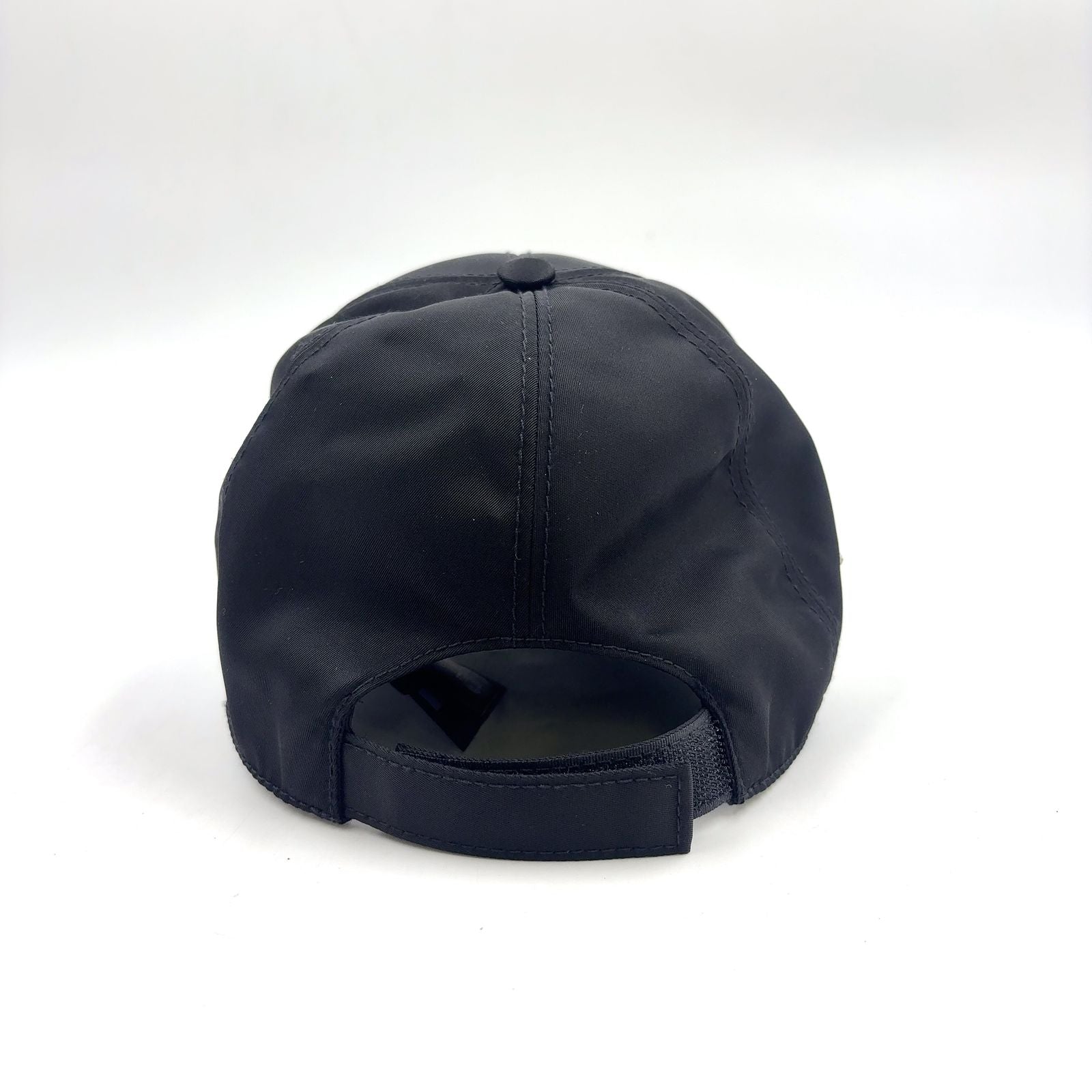 Prada Triangle Logo Nylon Black Hat — view 7