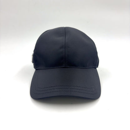 Prada Triangle Logo Nylon Black Hat — view 2