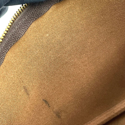 Louis Vuitton Pochette Monogram Leather Brown Handbag Gold — view 5
