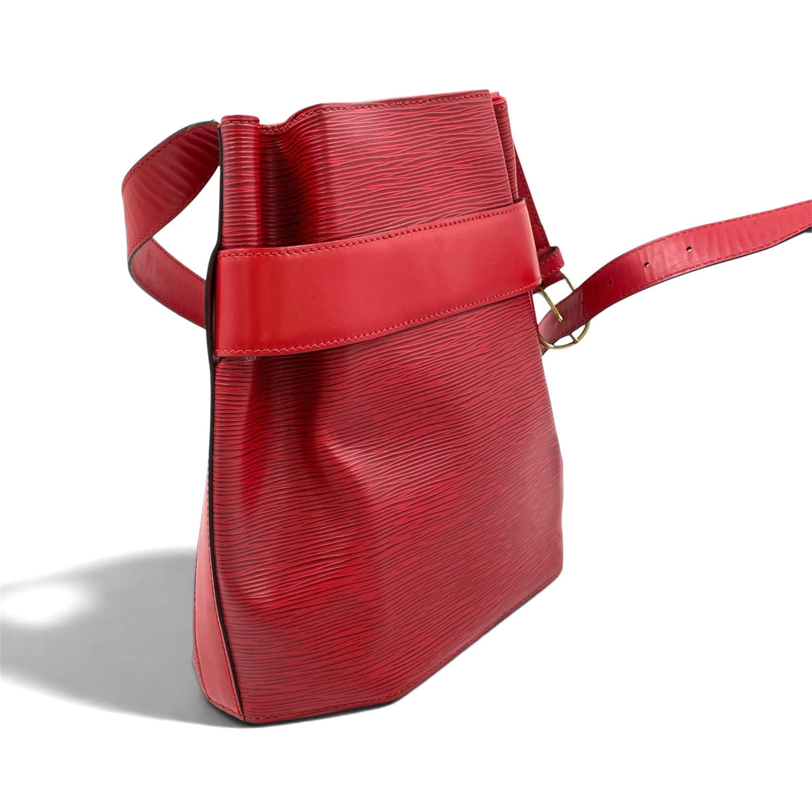 Louis Vuitton Sac Depot Epi Castilian Red Leather Shoulder Bag — view 2